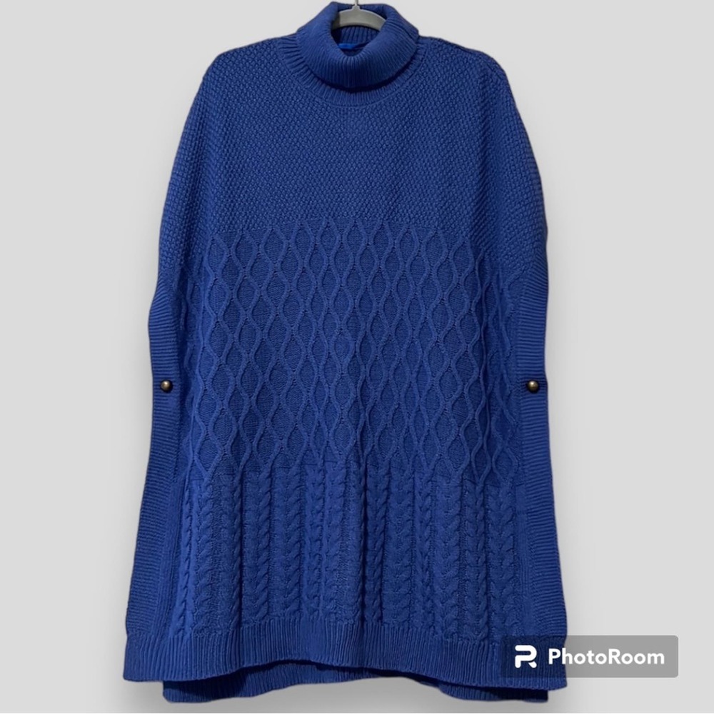 LANE BRYANT size 14/20 women’s pullover turtleneck poncho button close sides